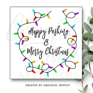 🎄Happy Poshing & Merry Christmas - 2" (inches) (96ct.)  [GD31-96]